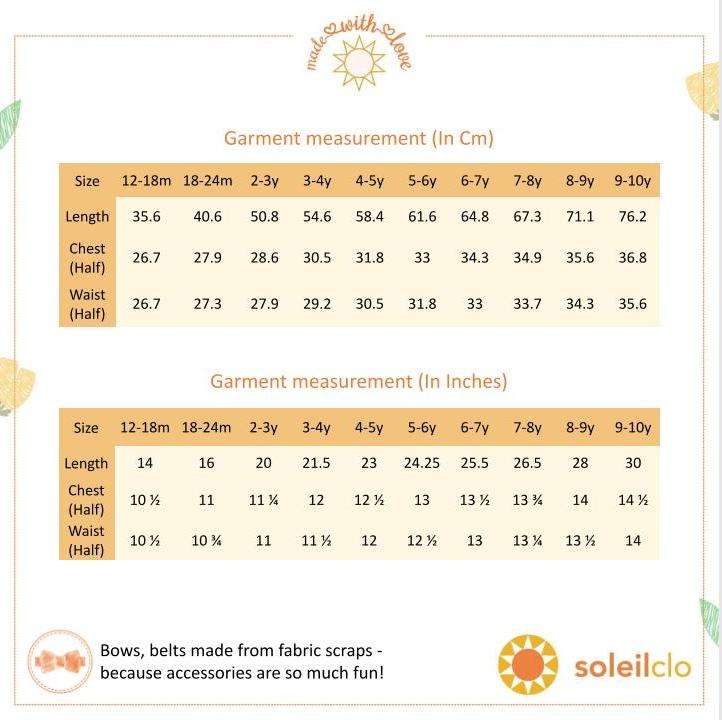 Size chart fromSoleilclo