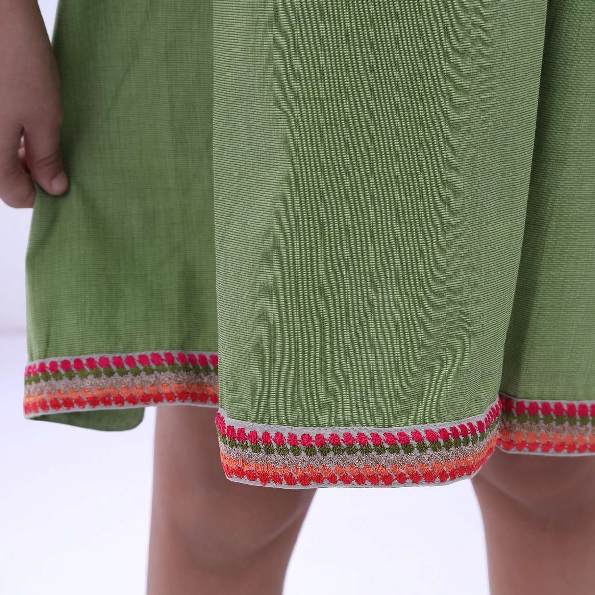 Embroidered hem detail