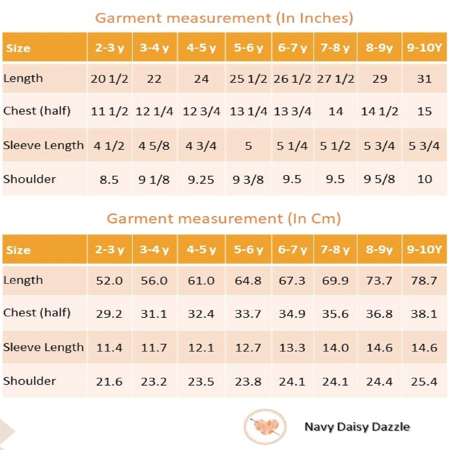 Size chart of Navy flower applique dress