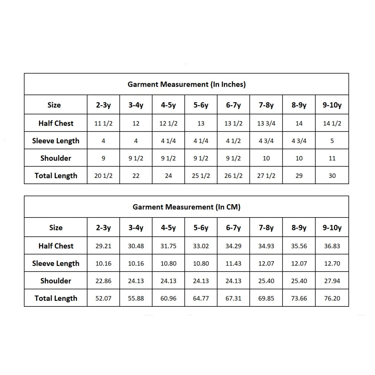 size chart for red gingham hand-embroidered collar girls dress
