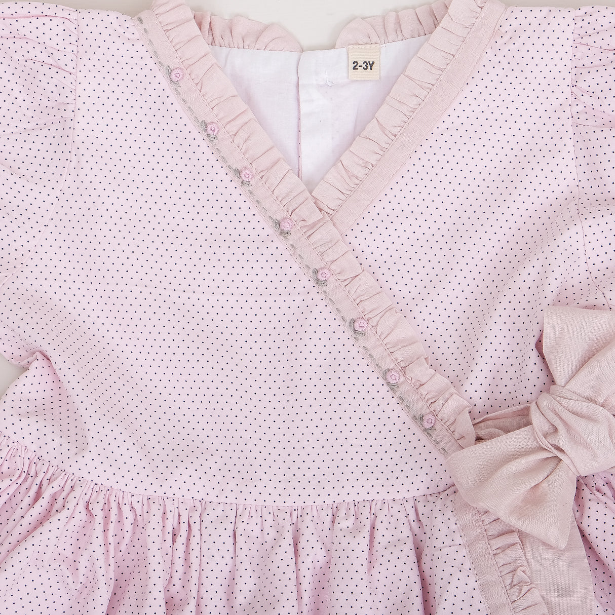 closeup of embroidery detail