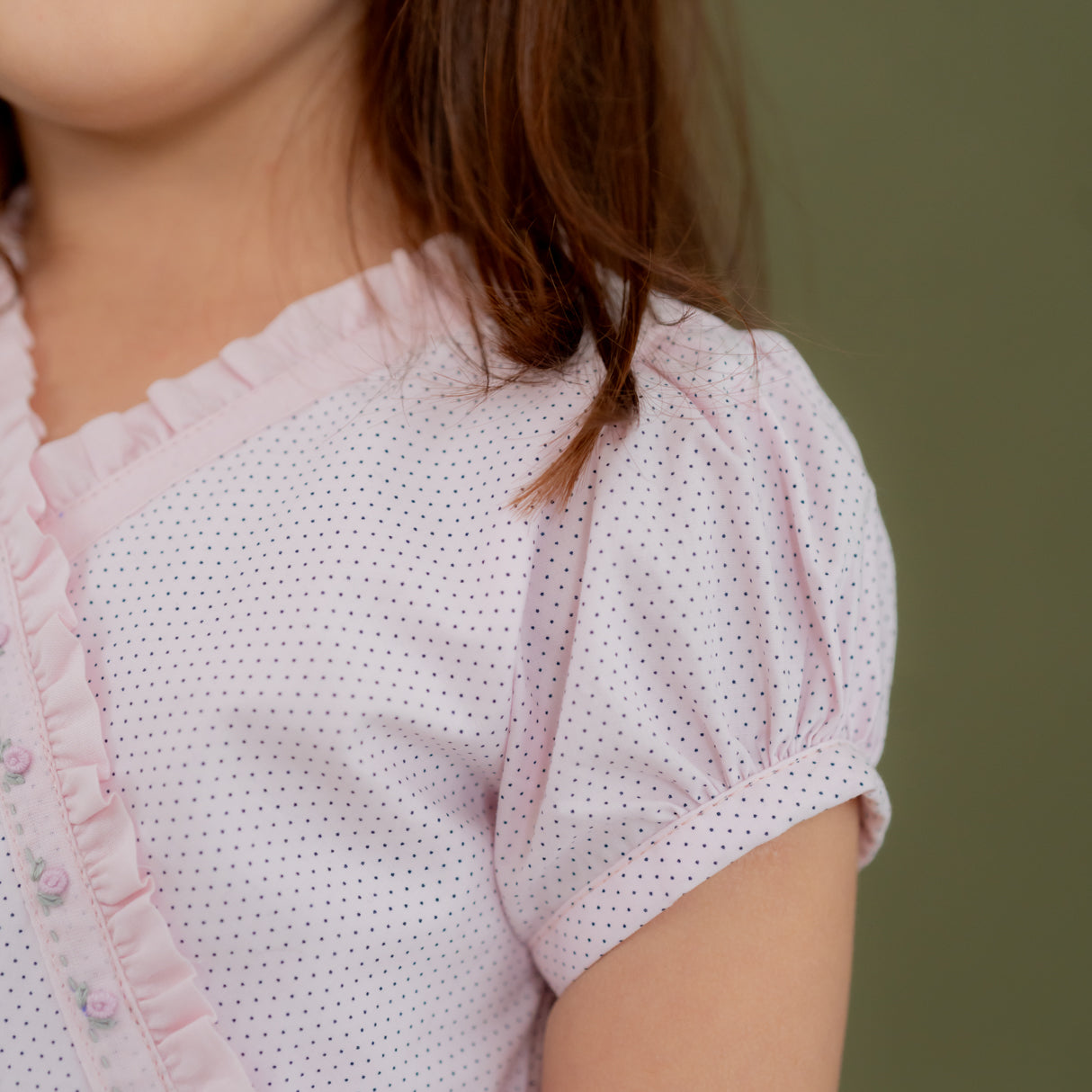 closeup of puffed sleeve