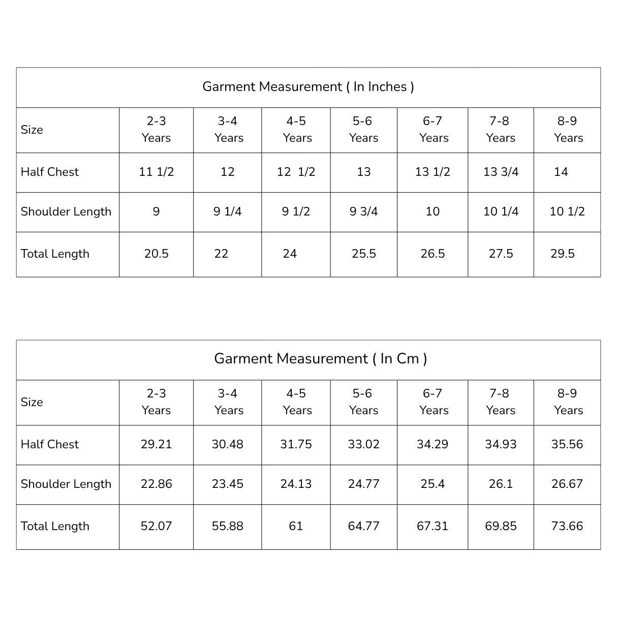 size chart of black scallop bodice dress