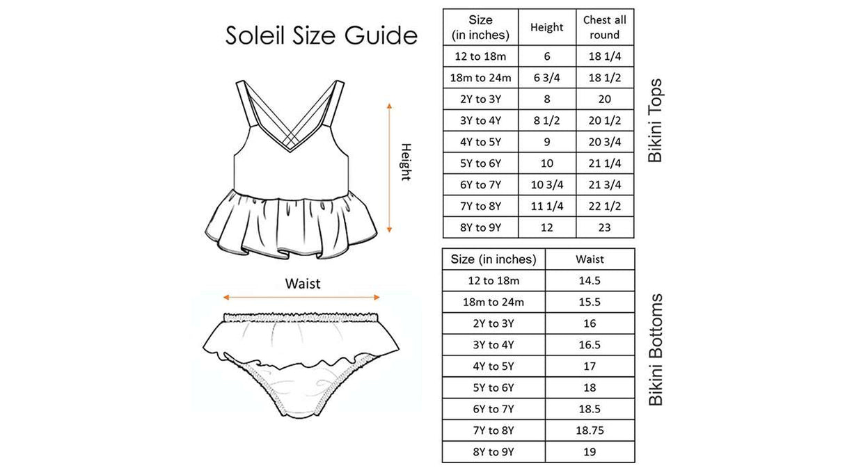 White Tropical Print Girl's Bikini- Set of 2