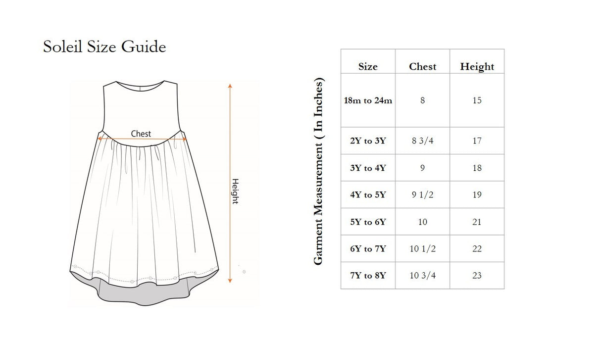 Peach Leaves Pattern Applique Hi-lo Girl’sDress