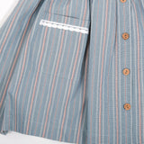 Dusty Blue Dobby Striped Dress
