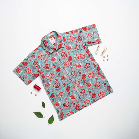 Boyls half sleeve indian festive ethnic print half sleeve shirt
