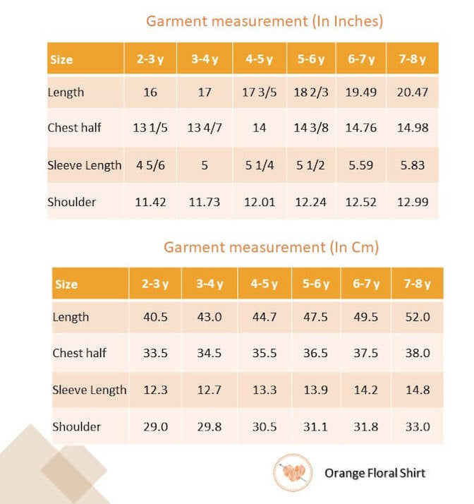 Soleilclo Orange Floral Print Boys Shirt