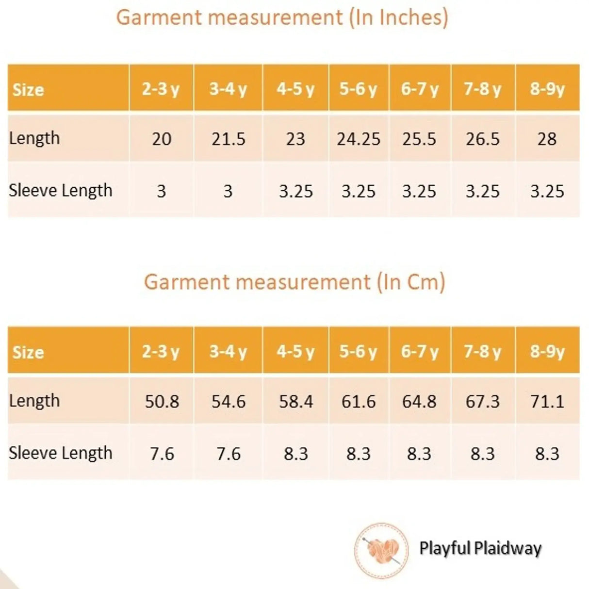 Size chart of Navy patch printed dress