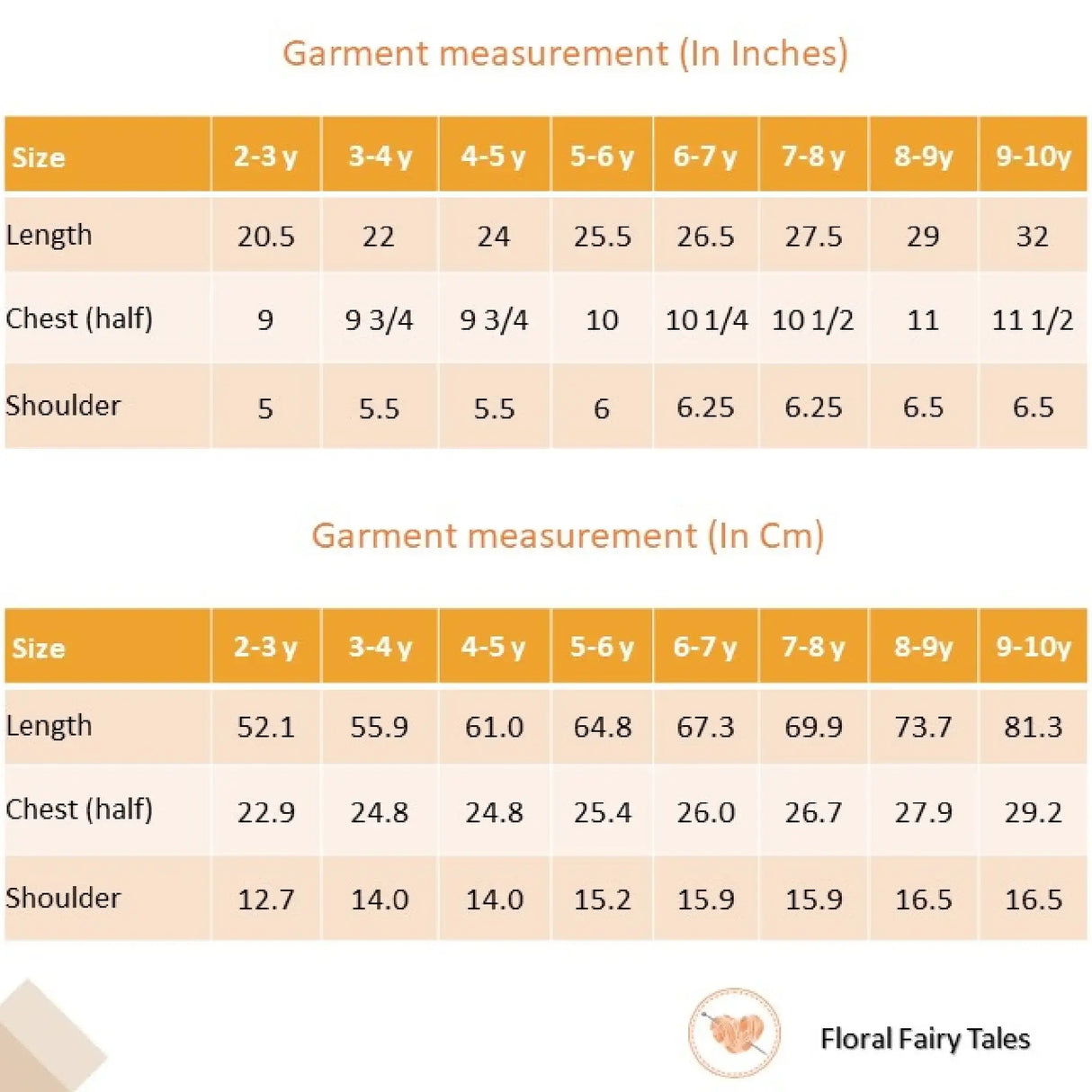 Size chart of the white floral printed strappy dress.