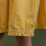 closeup of ruffle detail in hemline
