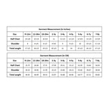 Sizechart of rainbow dreams tulle party dress for girls