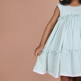 full view showing gathered silhouette