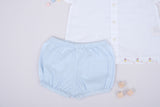 Sweet Cupcake Embroidered Collar Top with Bloomer Baby Set